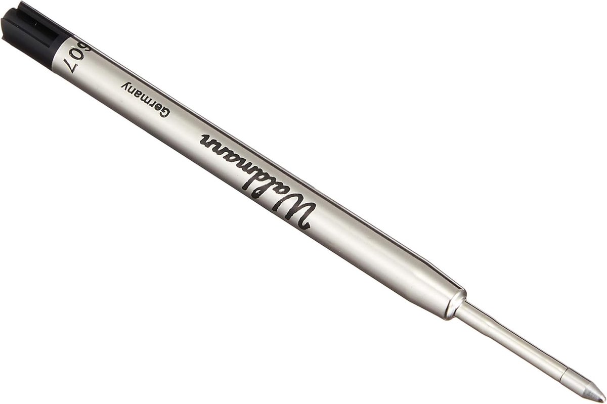 Waldmann - Balpenvulling - Pen -Vulling - Zwart - Medium - Black - Schwarz - Noir - 1 Stuks Los Verpakt - Geschikt Voor Parker