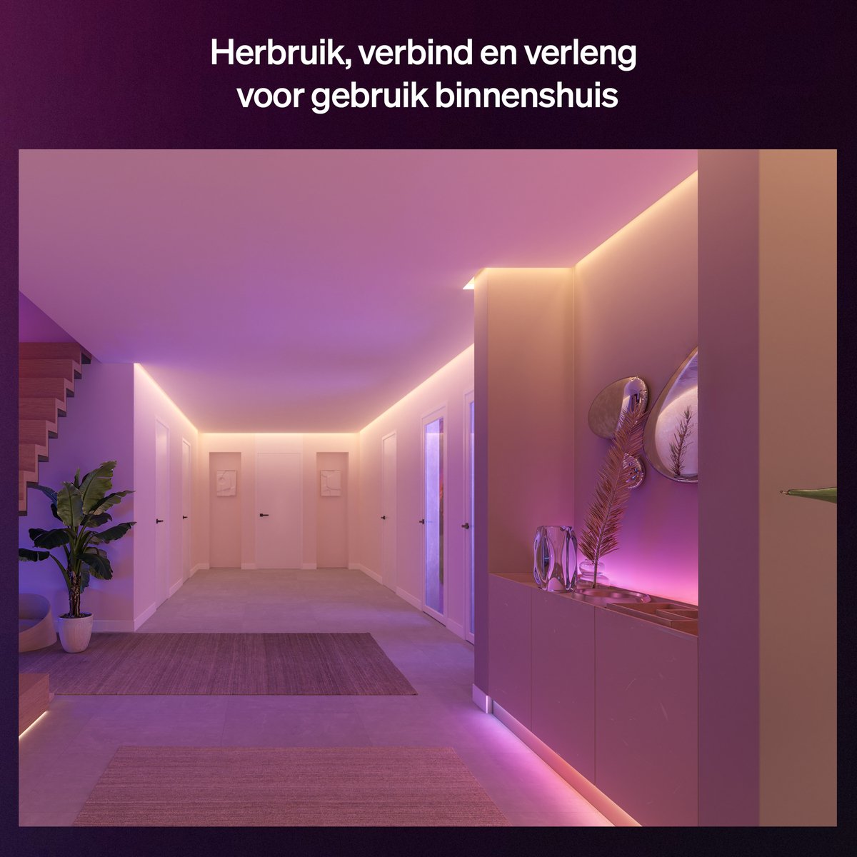 Philips Hue Flux Connector - Verbindt 2 Flux LED strips in een rechte lijn - Doorlopende gelijkmatige lichtlijn - 4 stuks — afbeelding 4