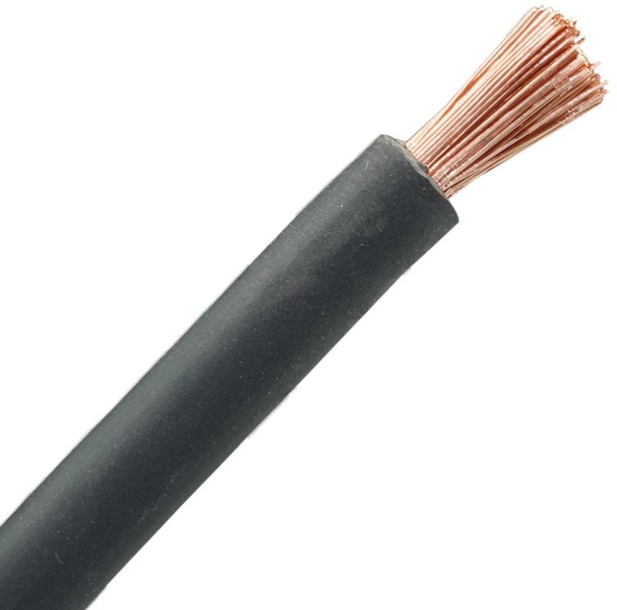 Laskabel 1x70mm² zwart per meter (19044)