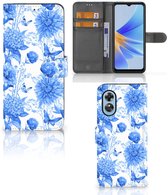 Étui pour OPPO A17 Flowers Blue