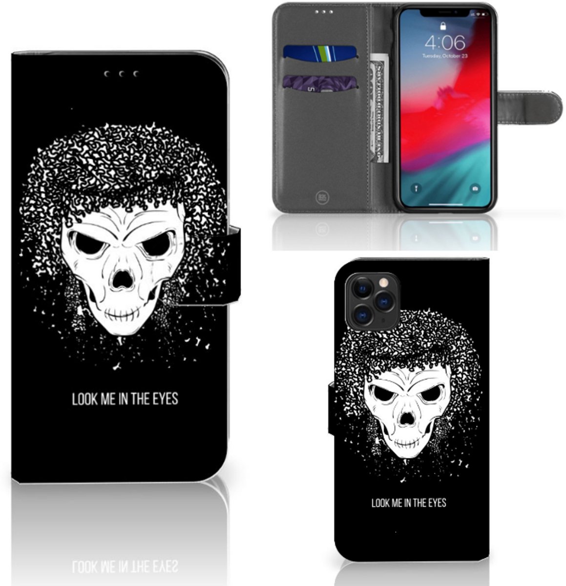 Telefoonhoesje met Naam Apple iPhone 11 Pro Max Skull Hair