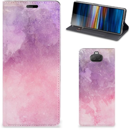 Bookcase Sony Xperia 10 Peinture Violet Pink