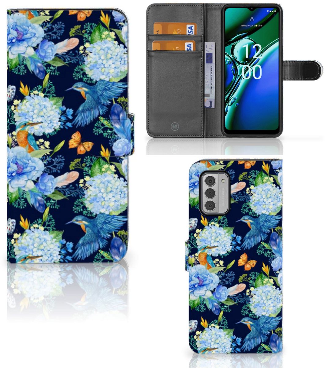 Telefoonhoesje met Pasjes voor Nokia G42 IJsvogel