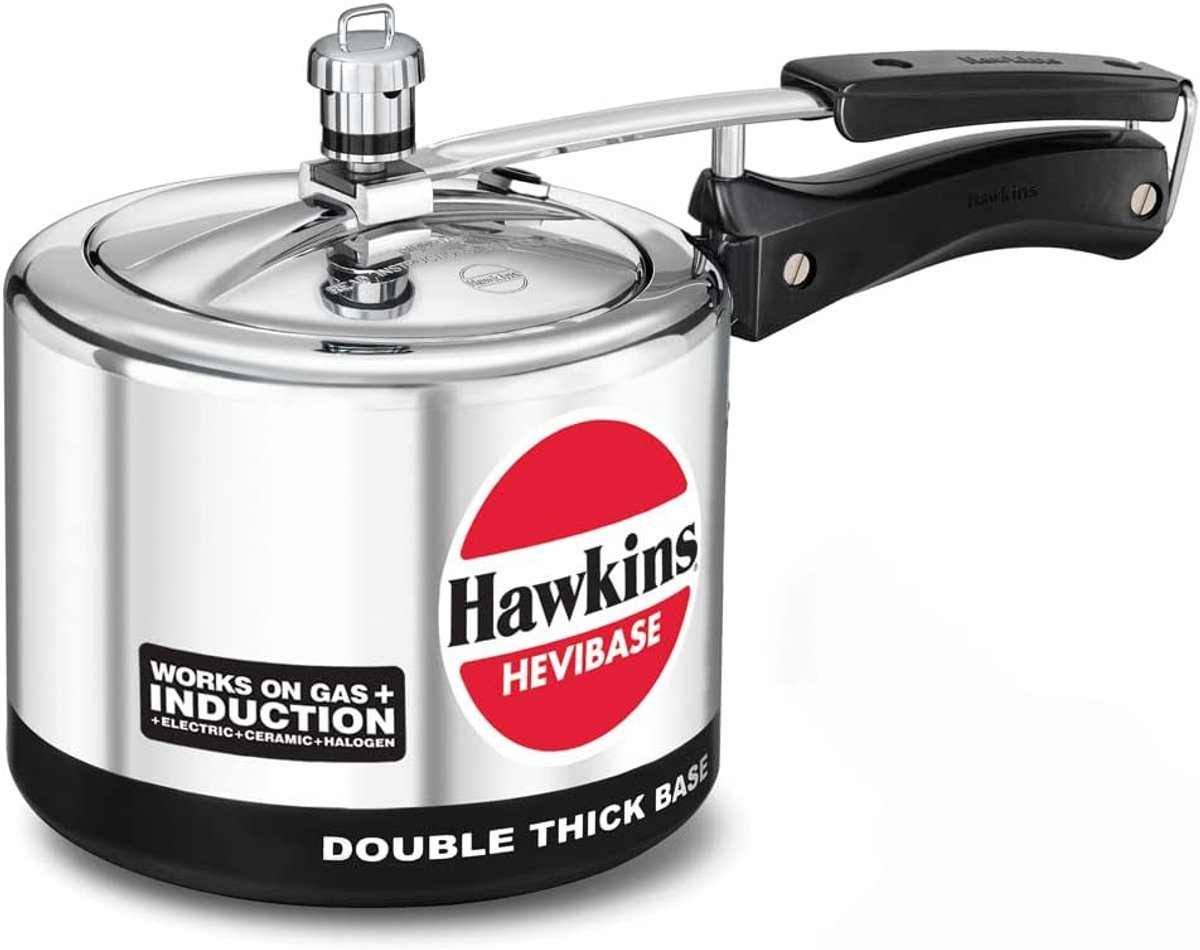 3 Liter Hevibase Snelkookpan - Inductie Fornuis, Zilver