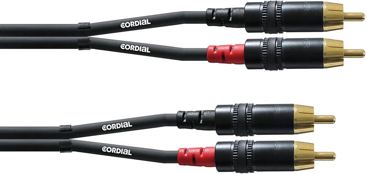 Audio Dubbele RCA-kabel 3 m - Hoge Kwaliteit AUDIO-kabel Essentials