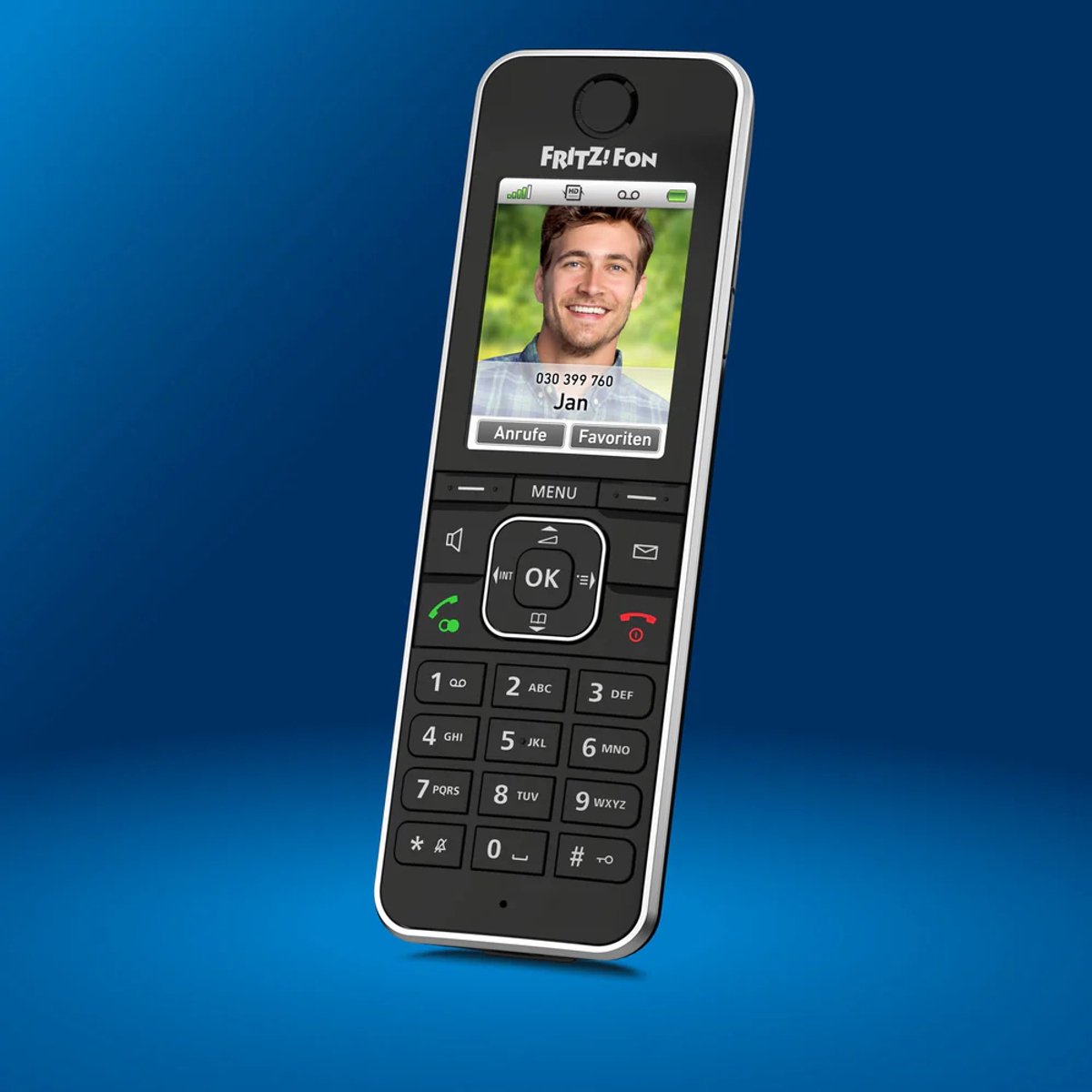 FRITZ! DECT draadloze handset - met laadstation - zwart - C6