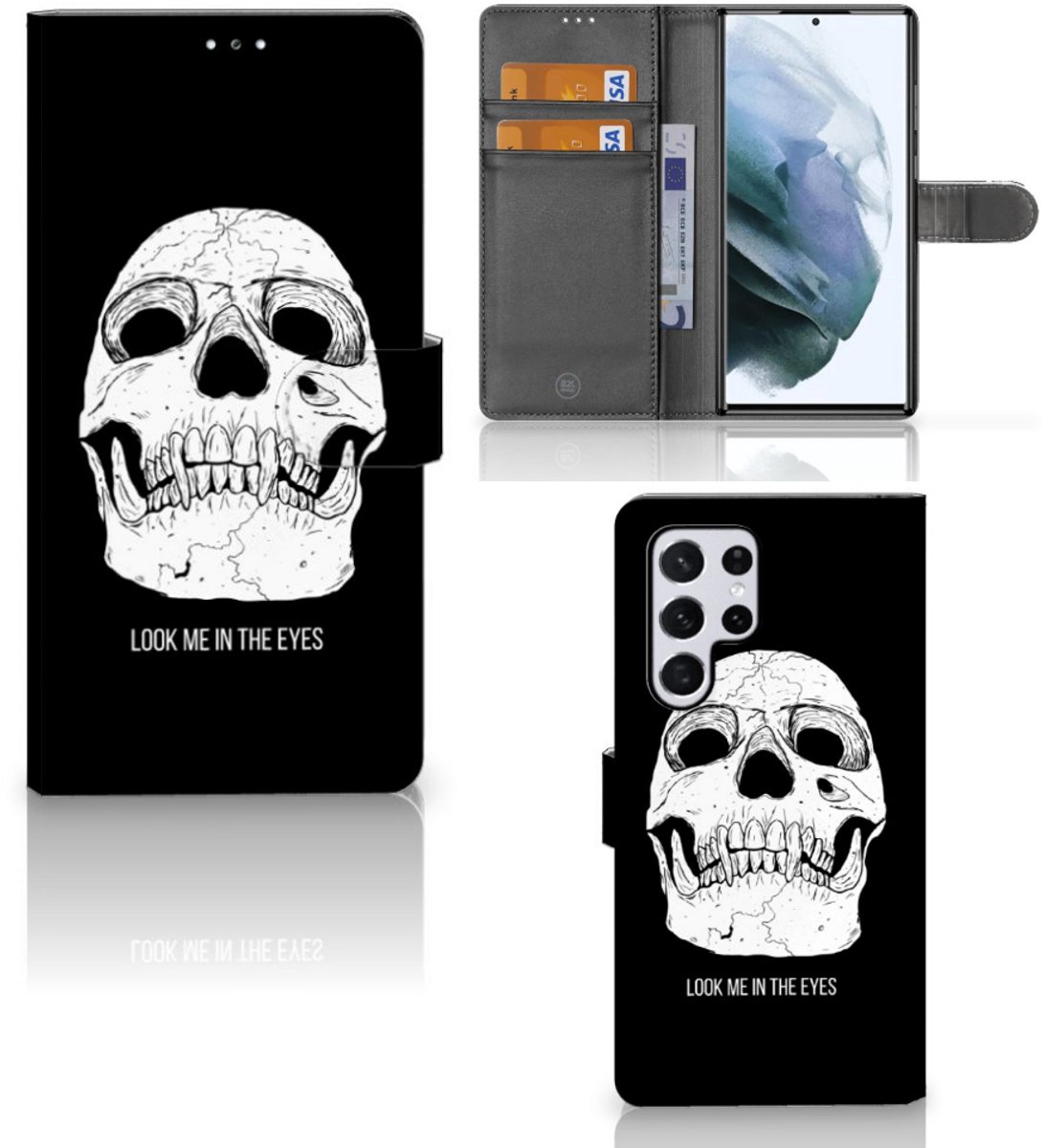 Telefoonhoesje met Naam Samsung Galaxy S22 Ultra Skull Eyes