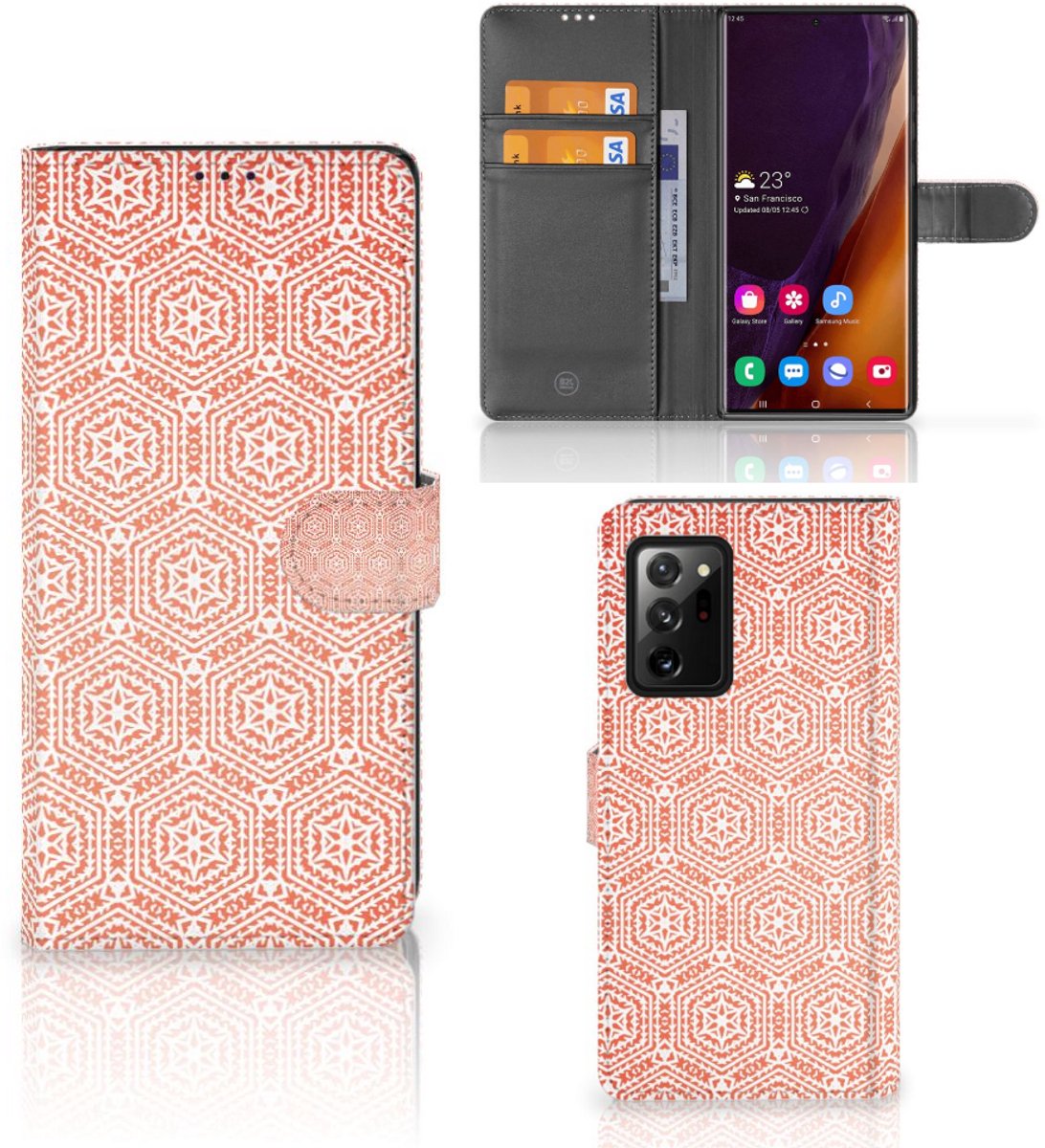 Samsung Galaxy Note20 Ultra Telefoon Hoesje Pattern Orange