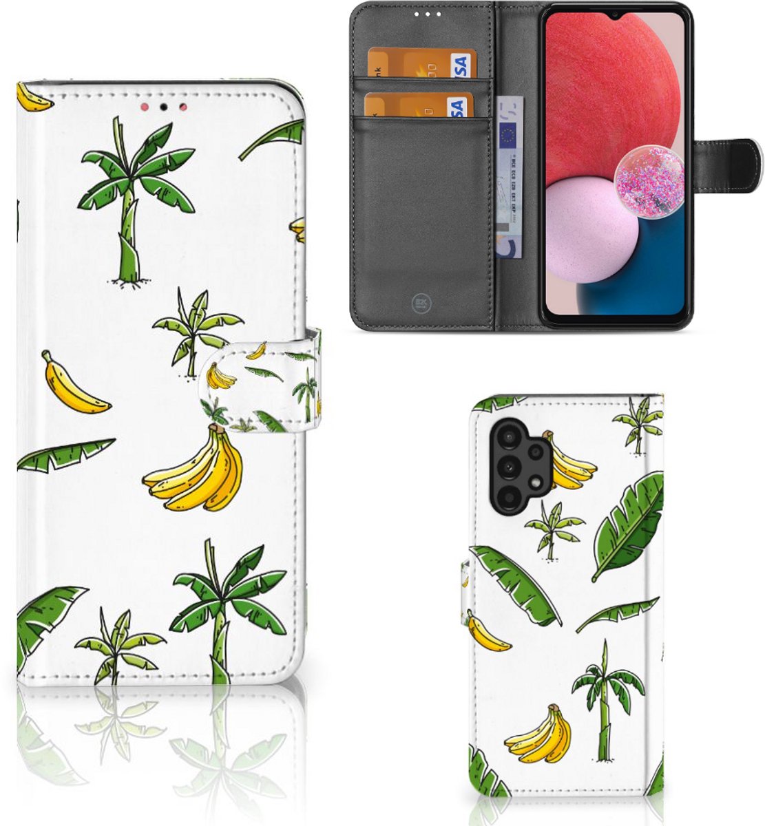 Book Case voor Samsung Galaxy A13 (4G) Hoesje Banana Tree
