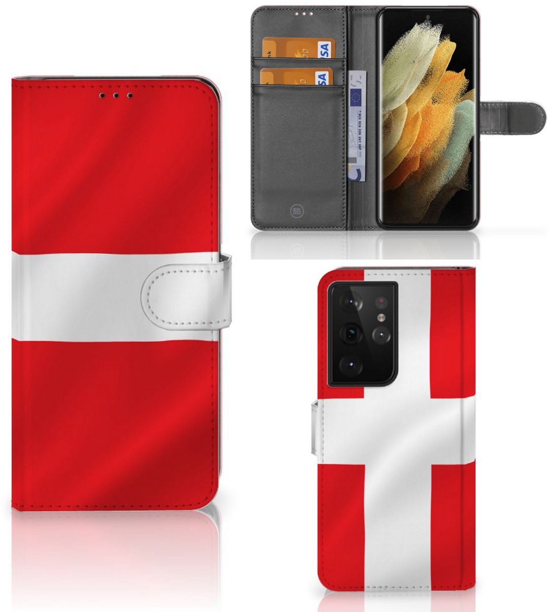 Samsung Galaxy S21 Ultra Bookstyle Case Denemarken