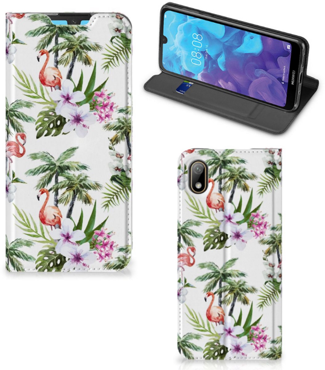 Huawei Y5 (2019) Hoesje maken Flamingo Palms