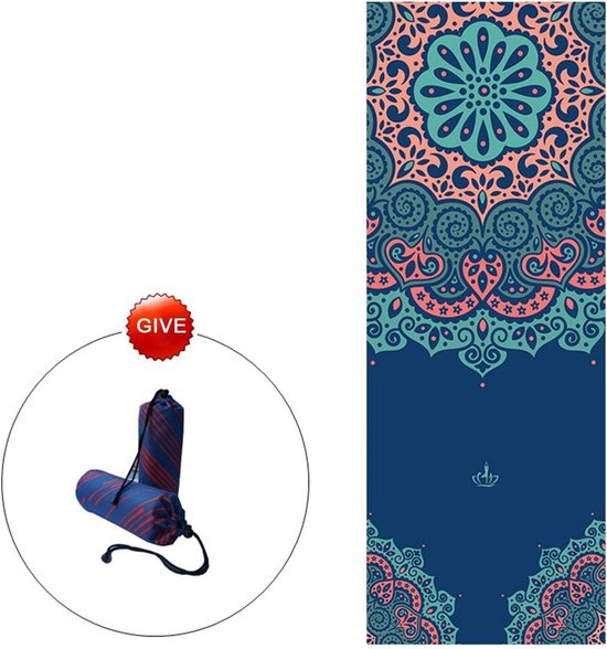 Antislip yoga handdoek - 185 x 64 cm, sneldrogend, perfect voor bikram, pilates en outdoor — afbeelding 4