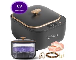Zuivera® Ultrasoon Reiniger - Gebitsreiniger Voor Kunstgebit Reiniger - Retainer Cleaner - Sieraden Reiniger - 250ML - Ultrasone Reiniger