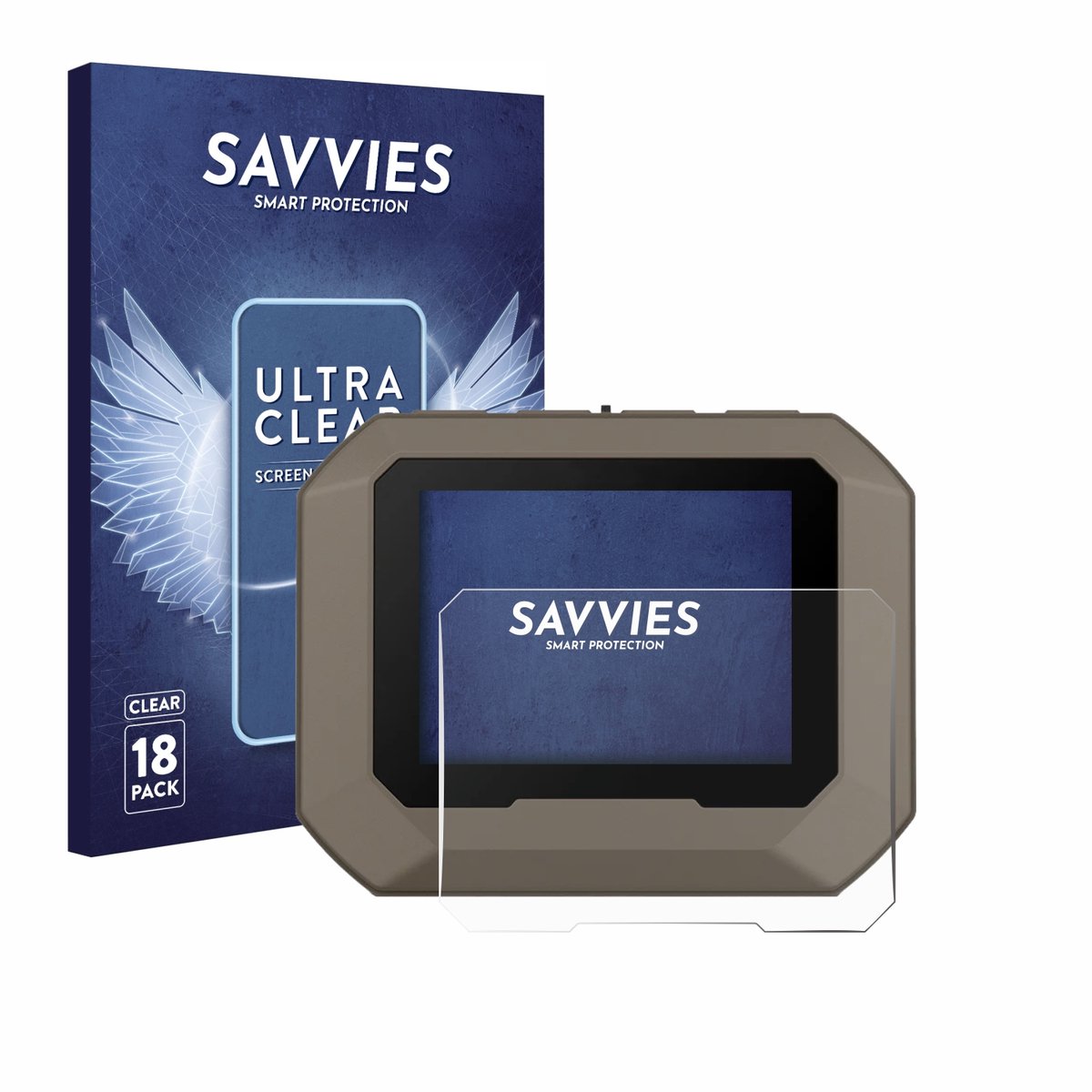 Savvies - Screenprotector voor Garmin Xero C2 - Folie Beschermfolie transparant 18 Stuks