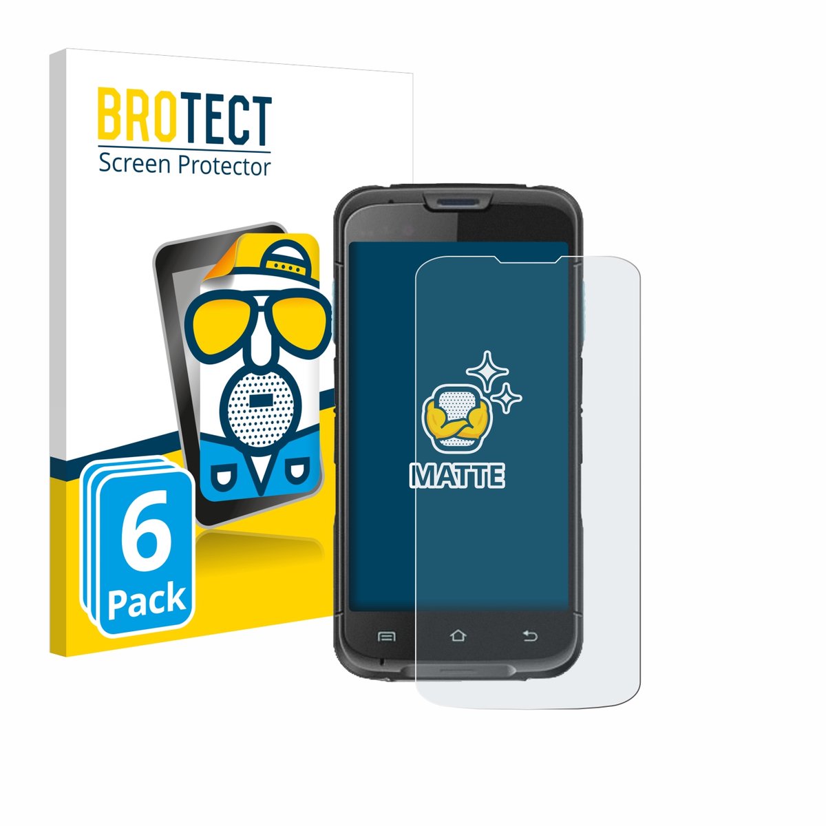 BROTECT - Screenprotector voor Unitech EA602 - Folie Beschermfolie matte 6 Stuks
