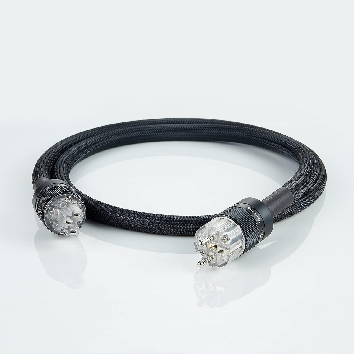 High-End HiFi Stroomkabel 3-polig 12 AWG - 2 Meter Zwart