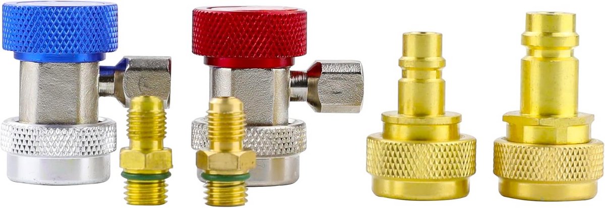 Verstelbare AC Handmatige Snelkoppelaar Adapter voor R134a en R1234yf