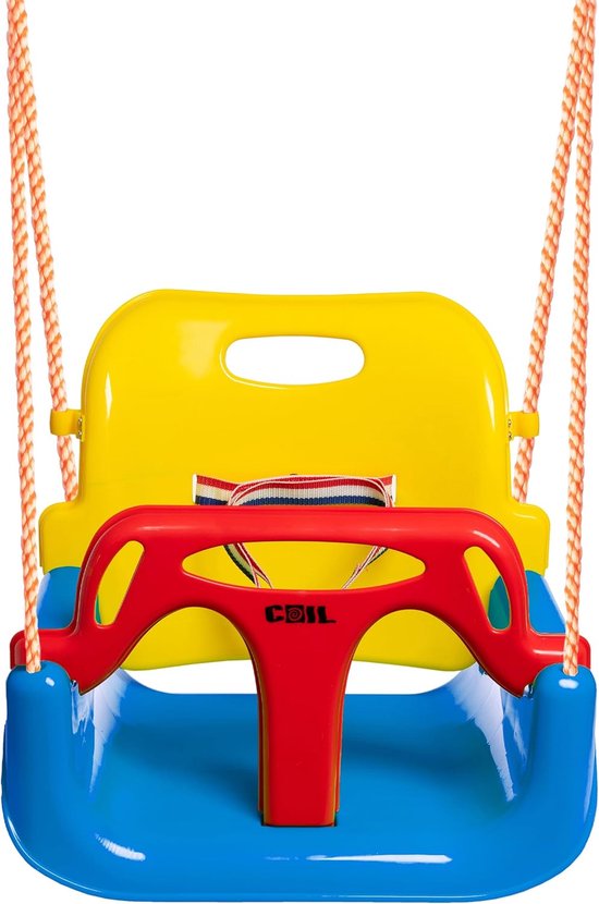 COIL Children's Swing Baby Swing Outdoor 3-in-1 Swing Adjustable Children's Swing Indoor with Backrest, Swing Indoor Children's Swing Seat Toddler Swing (C0348-Blue) — afbeelding 3