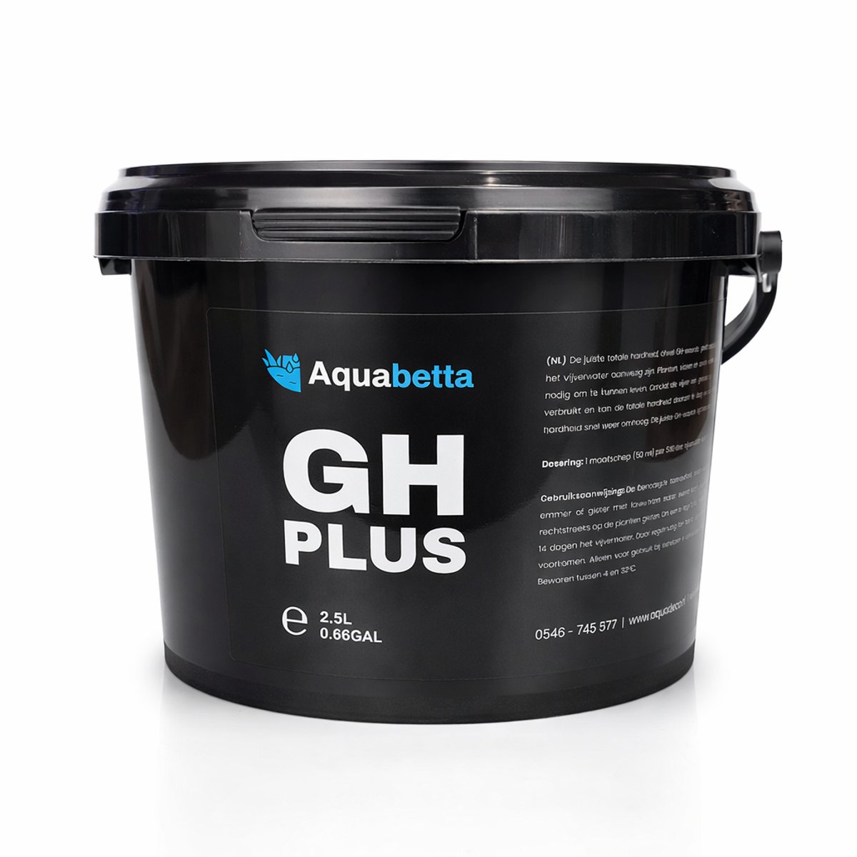 Aquabetta GH Plus 2,5L - Tegen algen in de vijver – Verhoogt de waterkwaliteit – Verhoogt hardheid – Essentieel voor gezonde vissen
