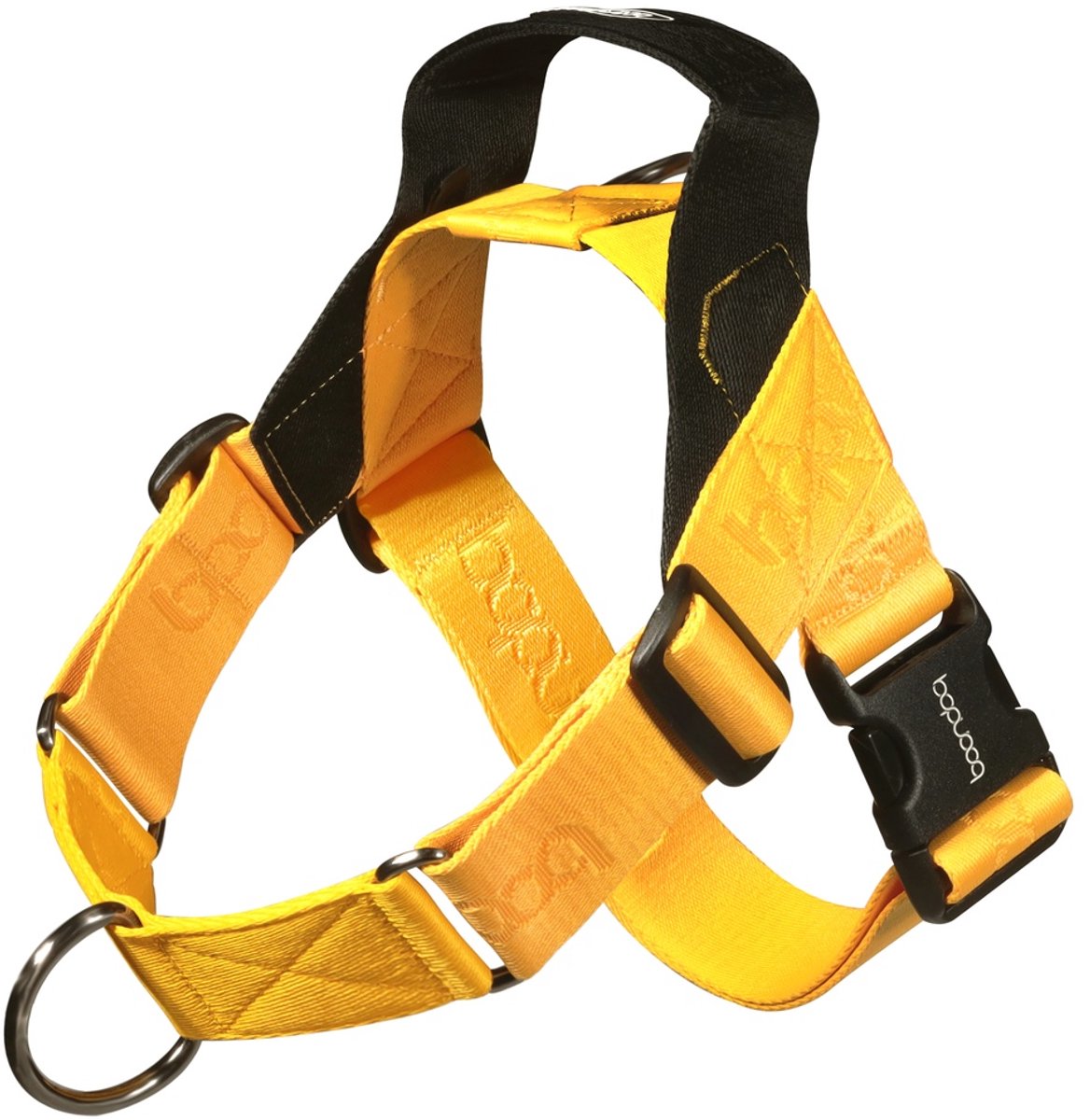 Boondog Hondentuig 0109 - Anti Trek - 2 Bevestigingspunten - Met Handvat - Verstelbaar - Comfortabel Harnas - Yellow - Maat M