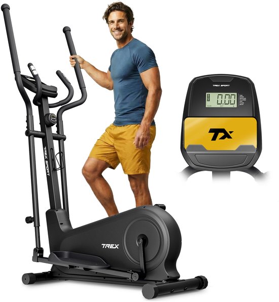 Trex Sport TX-500CT Siner - Crosstrainer Fitness - Trainer - Magnetisch weerstandssysteem van 8 kg - 16 weerstandsniveaus - Tot 120 kg