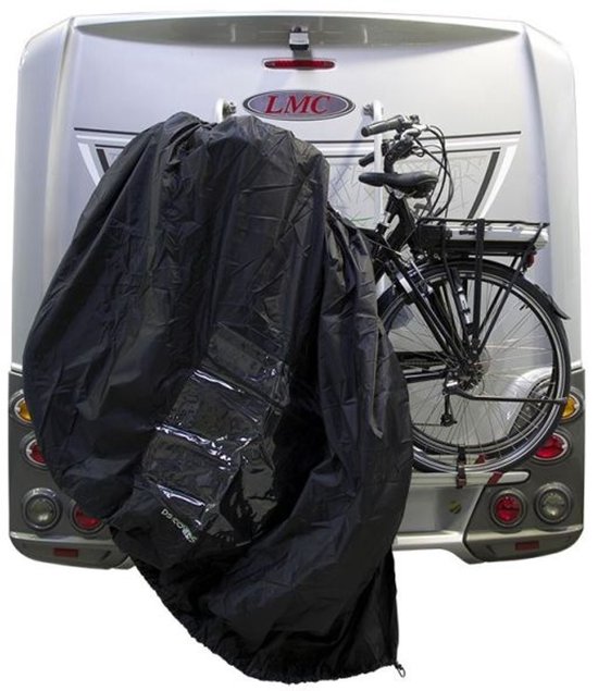 STAR fietsdragerhoes van DS COVERS - Outdoor - Waterdicht - met gevarenbordhouder - 300D Oxford - Incl. Opbergzak - geschikt voor 2/3 fietsen - beschermt de fiets(en) achterop de caravan en camper van DS COVERS — afbeelding 2