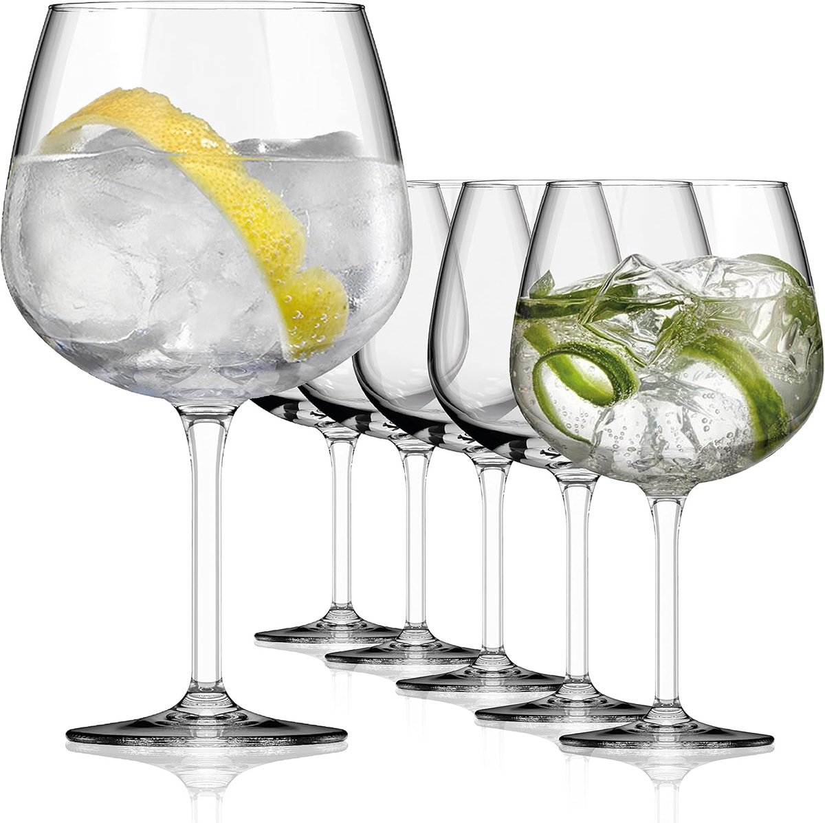 Set van 6 mini-glazen voor cocktails en gin-tonic - vaatwasmachinebestendig