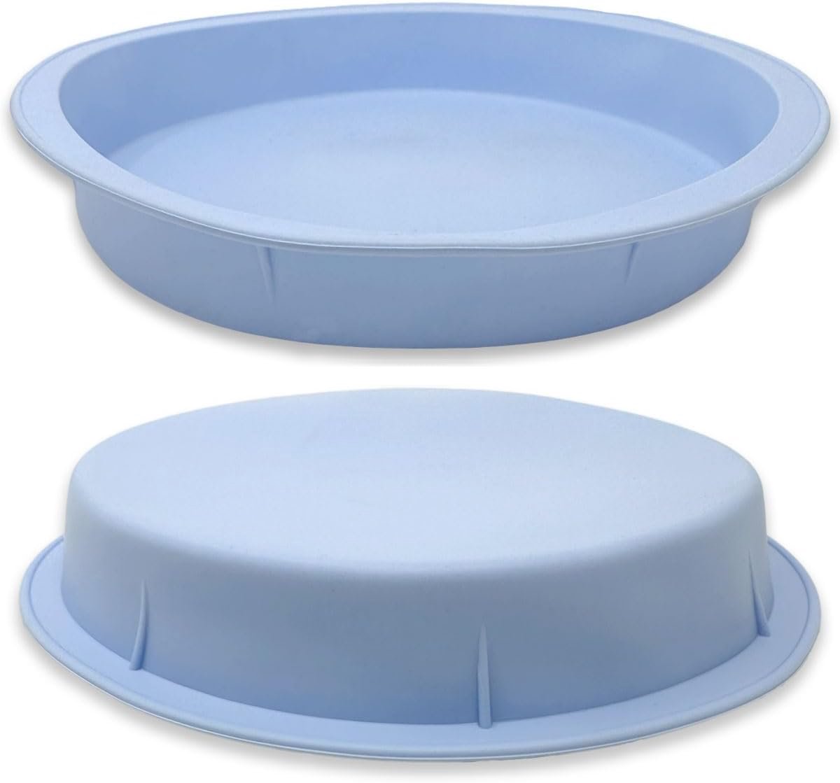 Set van 2 siliconen ronde bakvormen Ø 25 cm voor quiche, taart, pizza, cake en cheesecakes