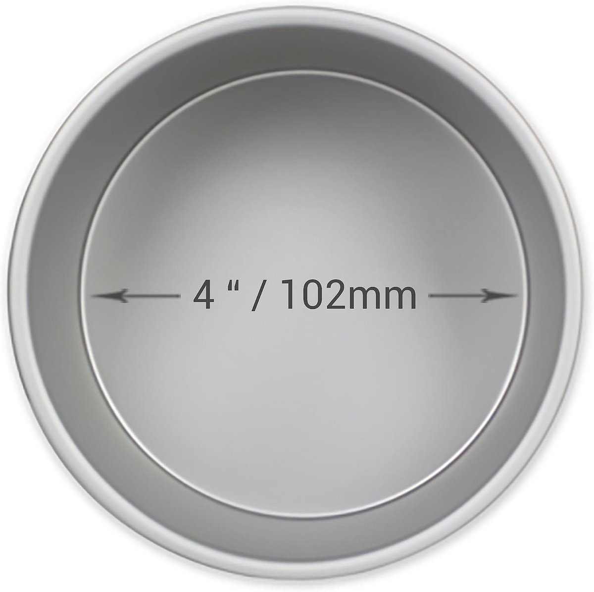 Ronde Taartvorm van Anodiseer Aluminium - 4 x 2 Inch