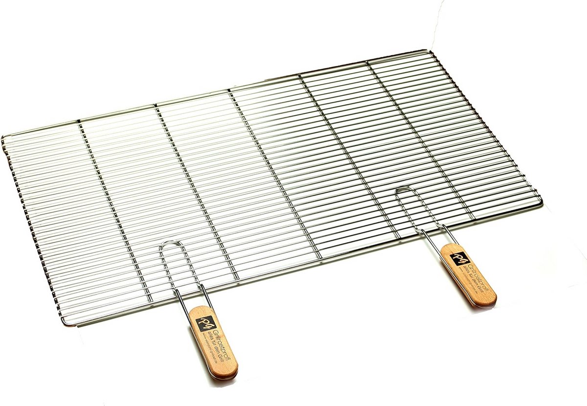 Roestvrij Stalen Grillrooster met Afneembare Handgrepen – 82 x 43 cm BBQ Accessoire