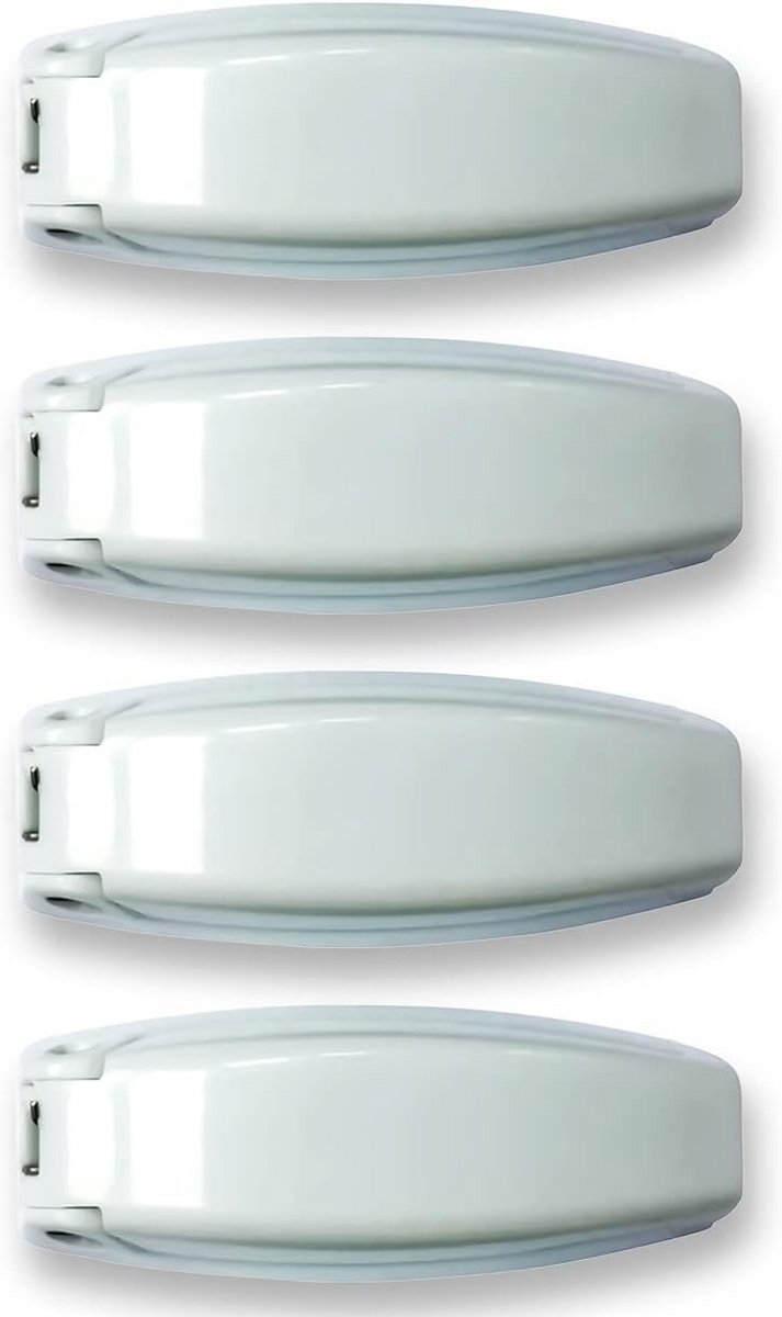 Bagagedeurclips voor campers - 4 stuks - Witte RV-accessoires