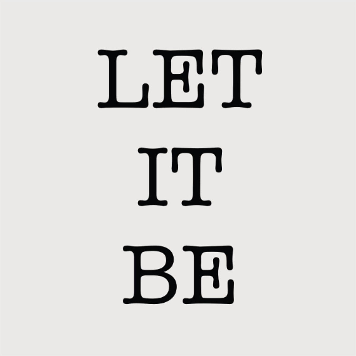 LET IT BE | tegeltje van forex | 13 x 13 cm | met haakje