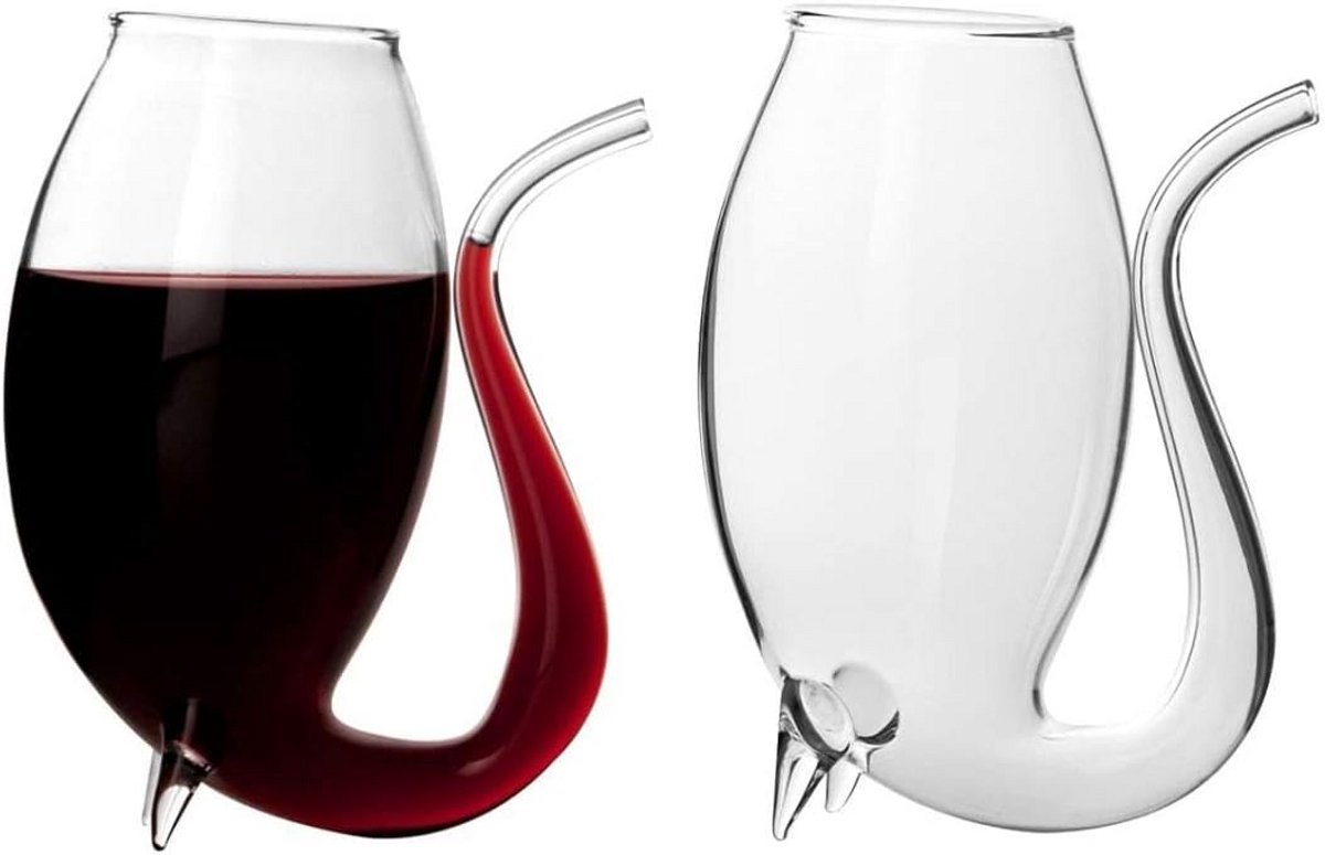 Set van 4 Handgeblazen Port Sipper Glazen - 75ml - Ideaal voor Cognac en Likeuren
