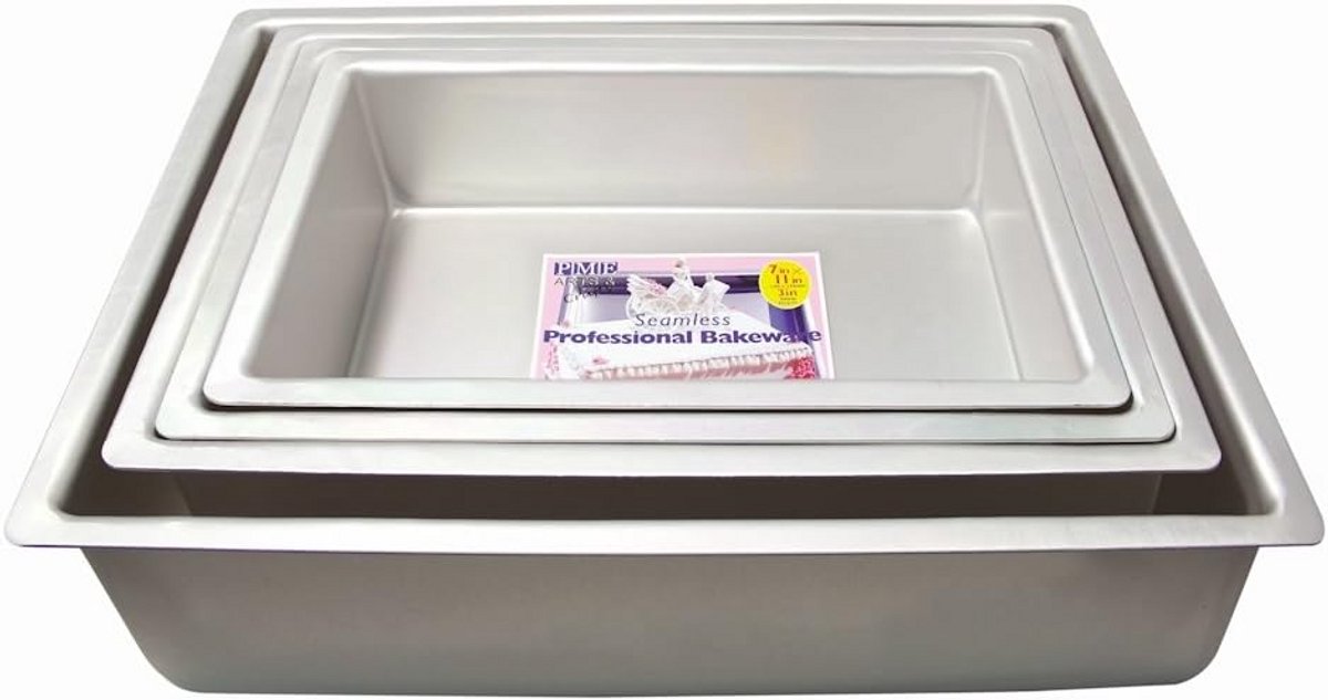 Aluminium Langwerpige Cake Pan 9 x 13 x 3-Inch Diep Zilver
