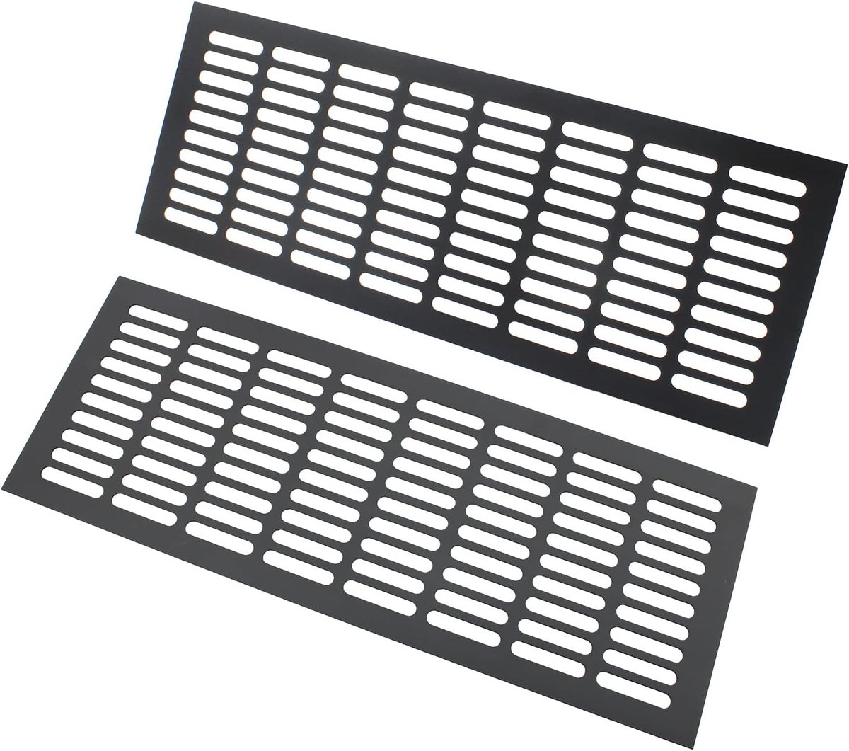 2 Stuks Zwart Aluminium Ventilatierooster voor Garderobe, Keuken, Badkamer en Plafond Uitlaat