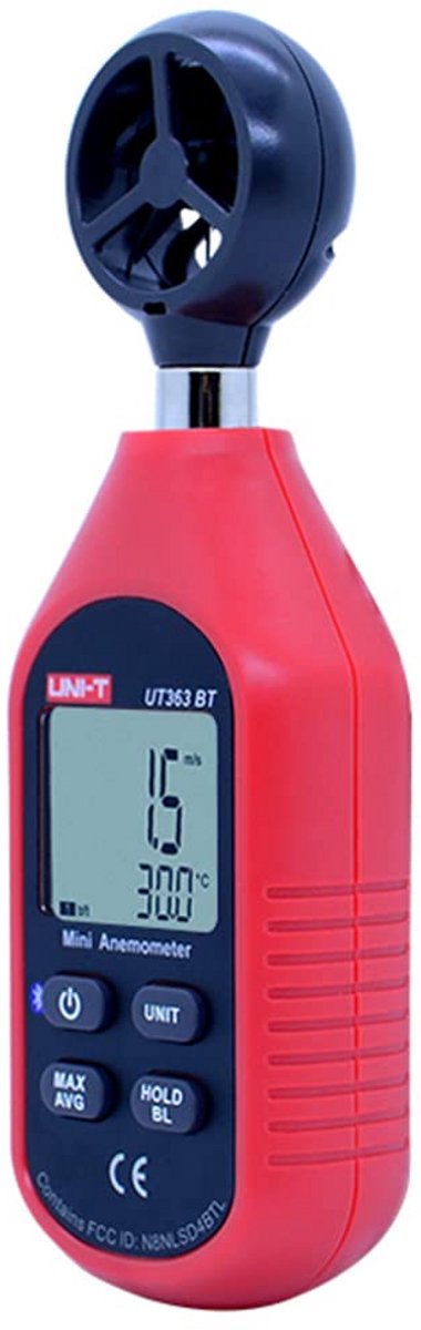 Digitale Anemometer met Bluetooth en LCD-display - Snelheids- en Temperatuurmeting