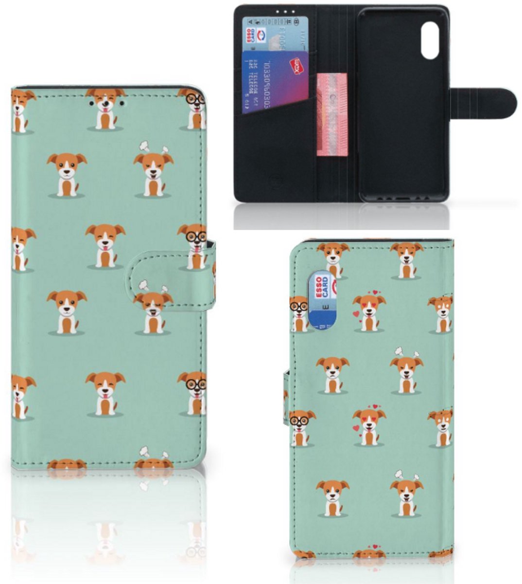 Samsung Xcover Pro Telefoonhoesje met Pasjes Pups