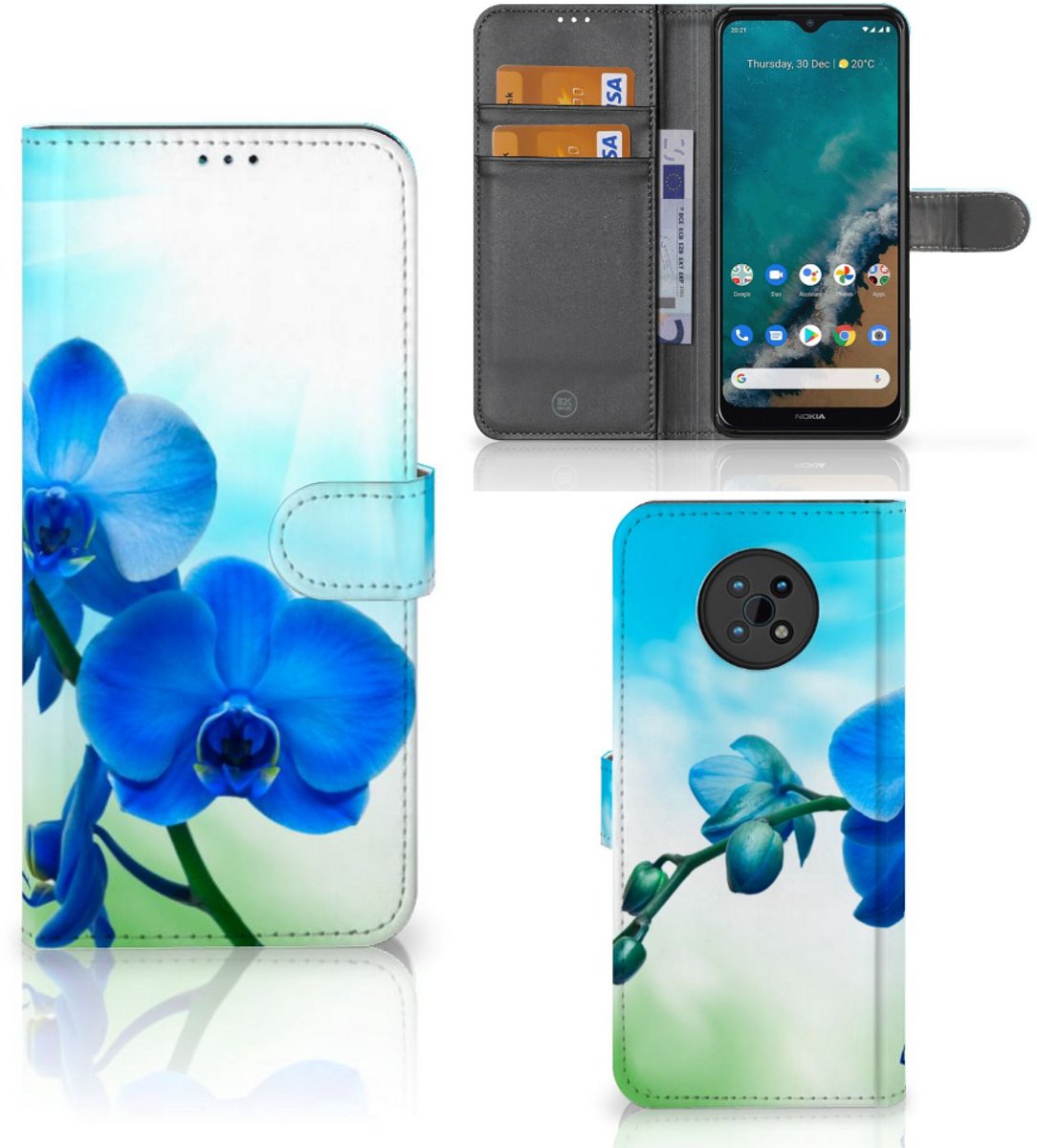 Nokia G50 Hoesje Orchidee Blauw - Cadeau voor je Moeder