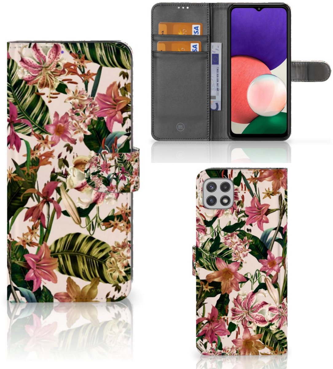 Samsung Galaxy A22 5G Hoesje Flowers