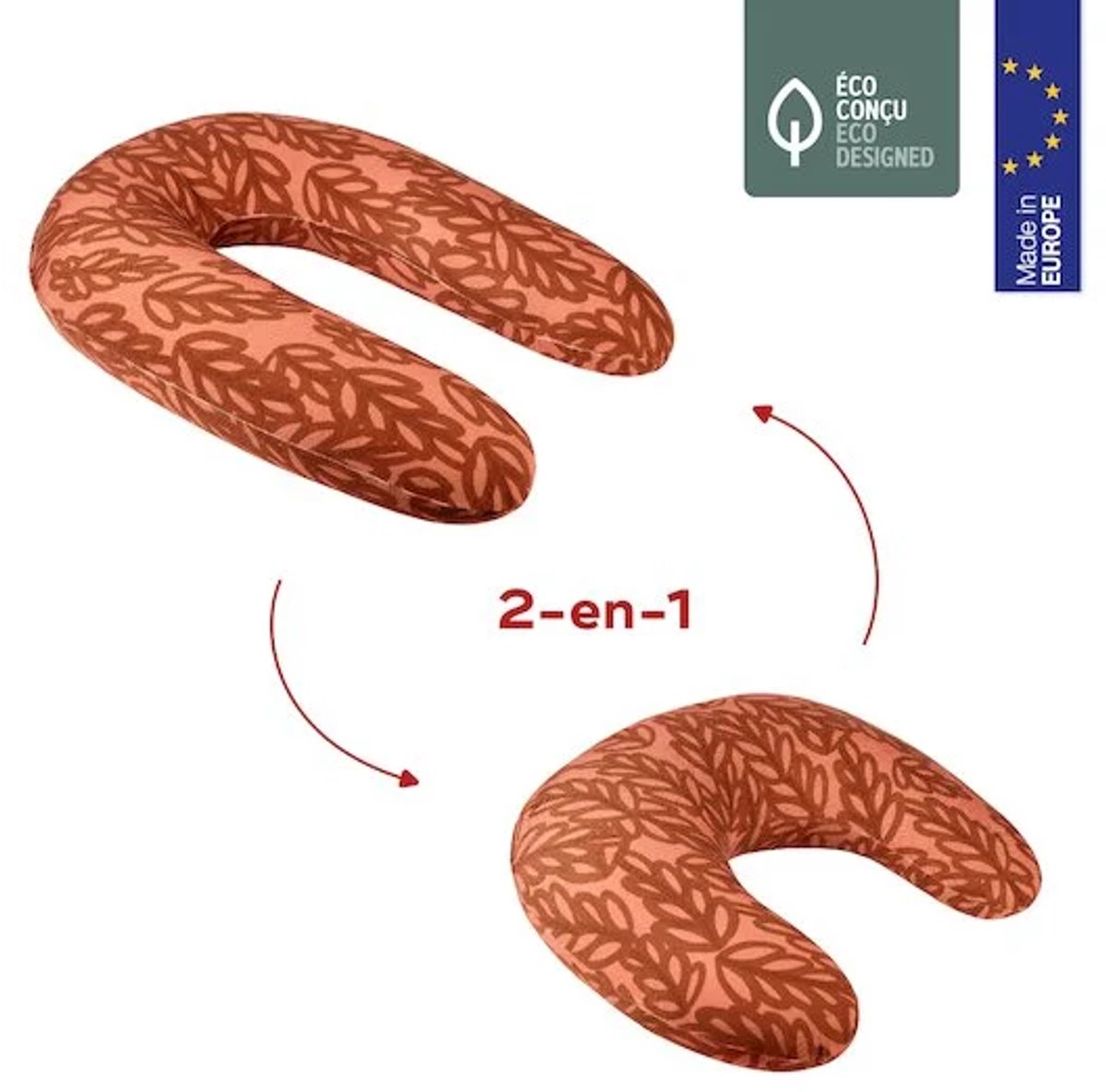 B.Love 2-in-1 Zwangerschapskussen Vegetal Terracotta van Babymoov