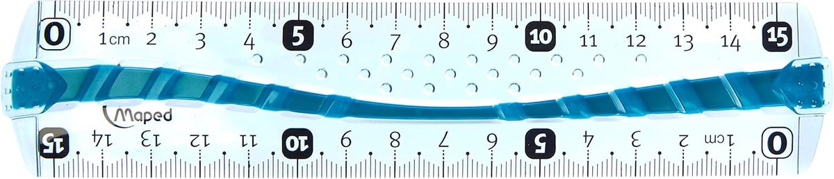 Onbreekbare Liniaal 15 cm met Vuilafstotende Randen en Soft Grip