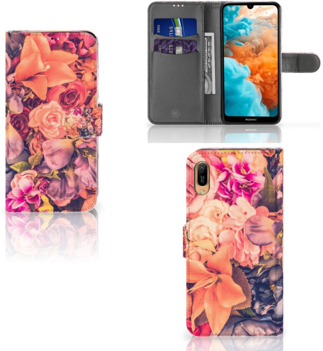 Huawei Y6 (2019) Hoesje Bosje Bloemen