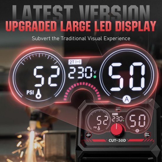 50Amp Plasmasnijder met LED Digitaal Display - Max. snijdikte 20mm, 230V — afbeelding 4