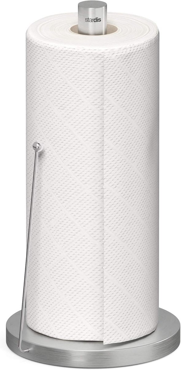 Stabiele papierrolhouder van roestvrij staal met antislip basis - Modern design
