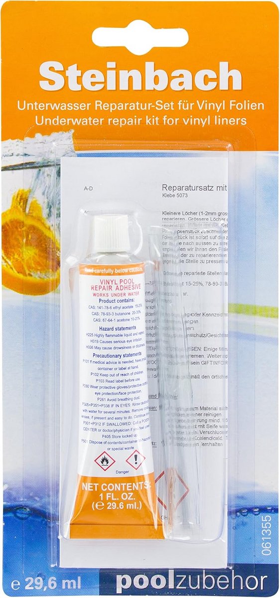 Zwembadfolie reparatieset - Vervangende folie - Lekkages dichten - Onderwater te gebruiken - 260 cm² - Blauw van Merkloos — afbeelding 3