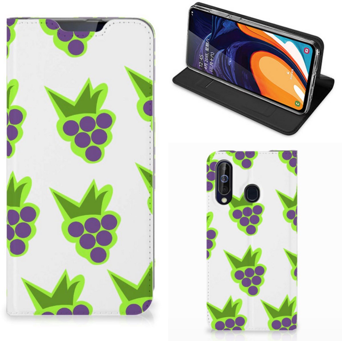 Samsung Galaxy A60 Flip Style Cover Druiven