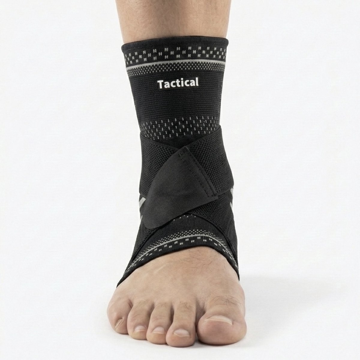 Tactical Enkelbrace Maat M – Enkelbandage voor Sport & Vechtsport – Verstelbare Enkelsteun voor MMA, BJJ & Kickboksen – Uniseks – Zwart
