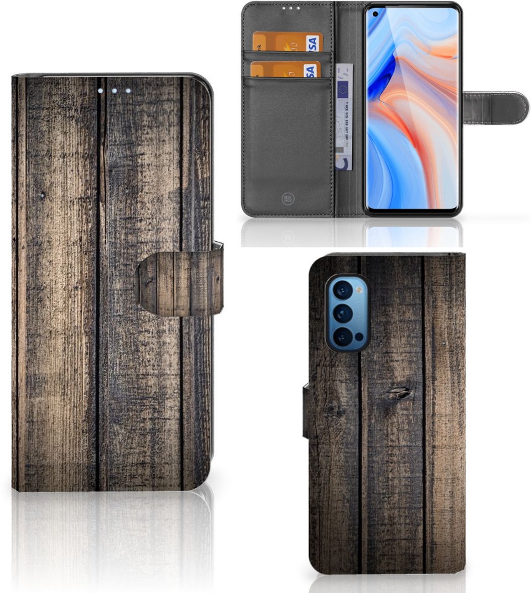 OPPO Reno 4 Pro 5G Book Style Case Steigerhout