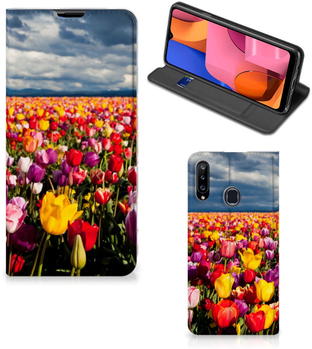 Samsung Galaxy A20s Smart Cover Tulpen