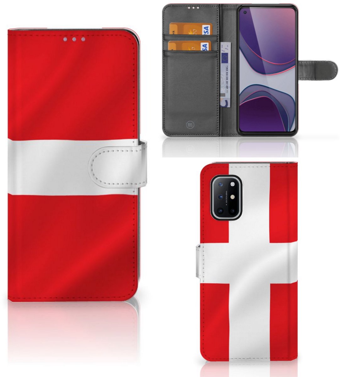 OnePlus 8T Bookstyle Case Denemarken